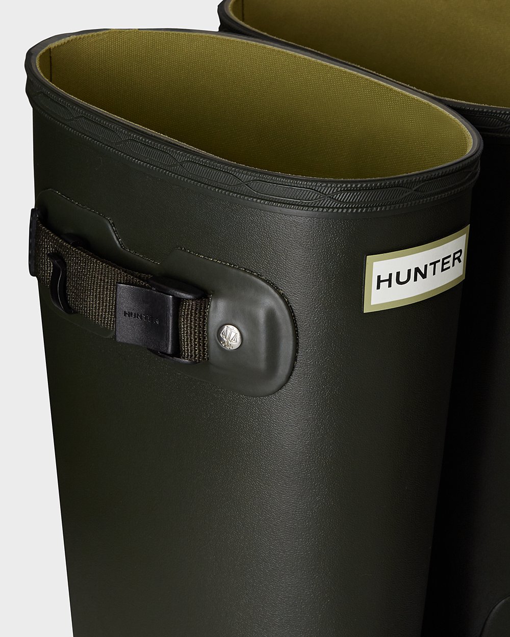 Hunter Huntress Leg Wide Fit Rain Boots - Online Shop Womens Dark Olive - NRFPBM249